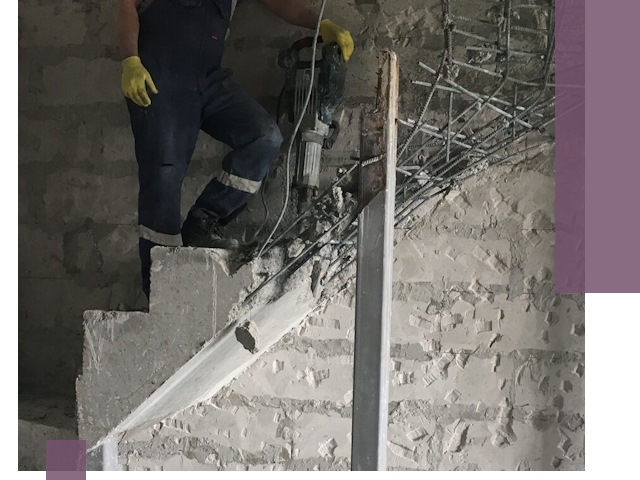 Демонтаж металлических и бетонных лестниц в Новомосковске