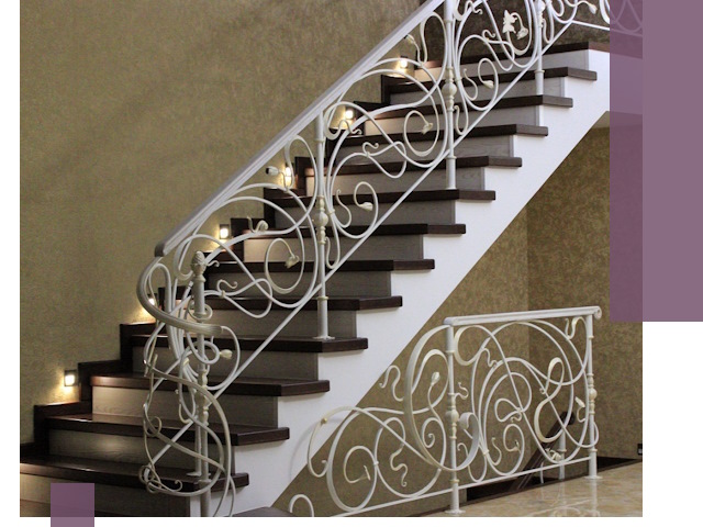 Кованые лестницы под ключ в Новомосковске — изготовление и монтаж