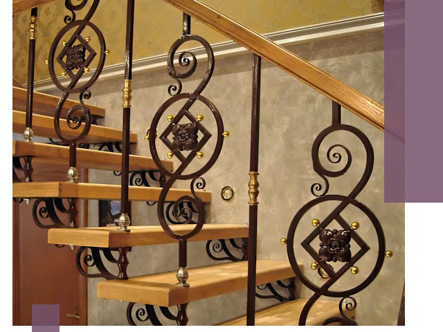 Изготовление кованых лестниц под ключ в Новомосковске