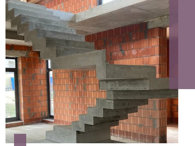 Изготовление бетонных лестниц под ключ в Новомосковске