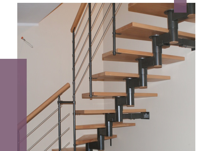 Изготовление модульных лестниц в Новомосковске от 11616 руб. 