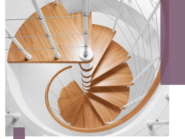 Изготовление винтовых лестниц под ключ в Новомосковске