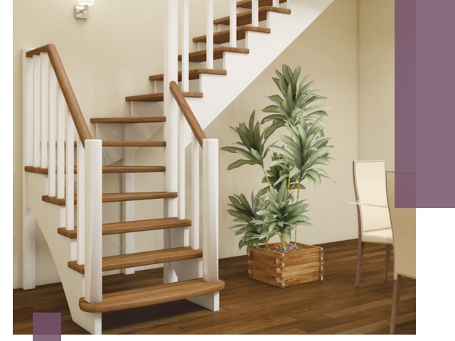 Г-образные лестницы под ключ в Новомосковске — изготовление и монтаж