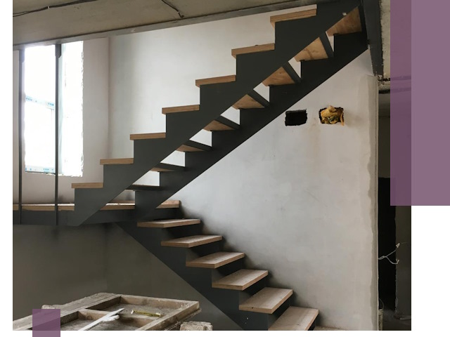 Изготовление лестниц на металлокаркасе в Новомосковске от производителя