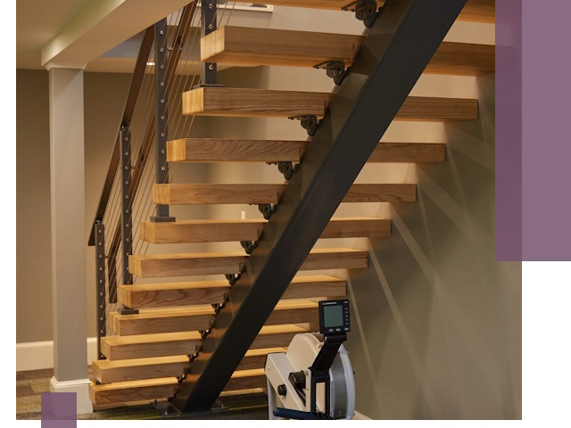 Лестницы на монокосоурах под ключ в Новомосковске - изготовление и монтаж