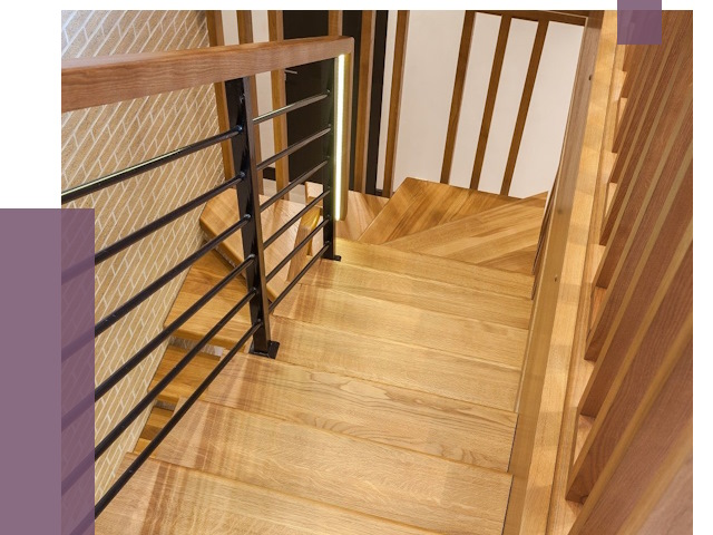 Лестницы из ясеня в Новомосковске под ключ от 10119 руб. 