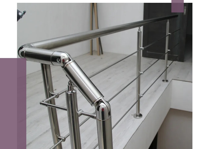 Перила из нержавеющей стали в Новомосковске от 9086 руб. под ключ | ПРОЛЁТ-Нвм
