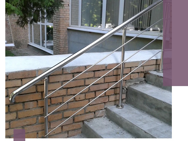 Перила из нержавеющей стали высокого качества в Новомосковске