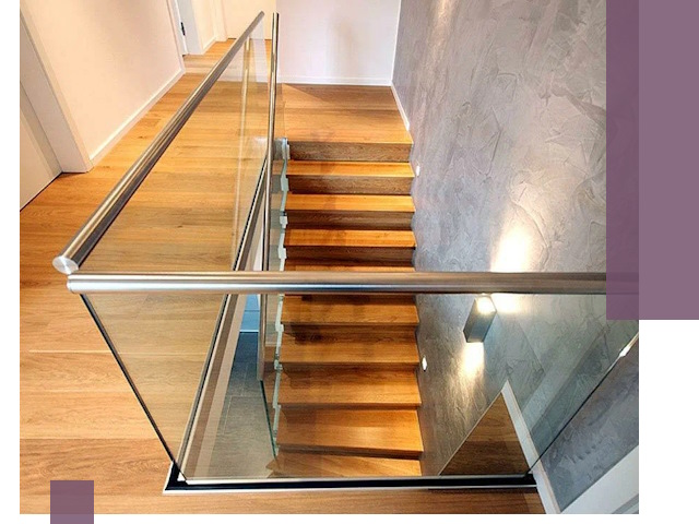 Перила для лестницы в доме — изготовление и монтаж в Новомосковске