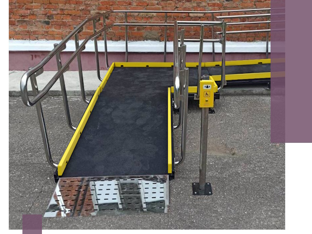 Изготовление наклонных пандусов для инвалидов в Новомосковске