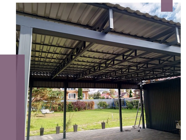 Монтаж навесов в Новомосковске от 7434 руб. — установка навеса | ПРОЛЁТ-Нвм