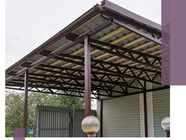 Навесы под ключ в Новомосковске: изготовление, монтаж и гарантия