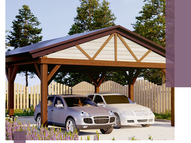 Навесы для автомобиля в Новомосковске — изготовление и монтаж