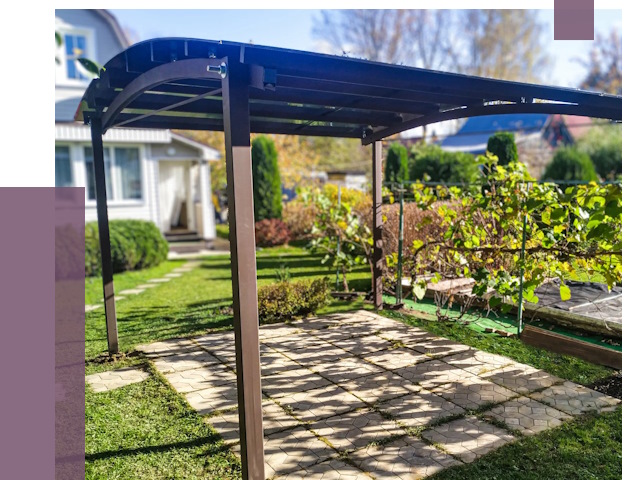 Навесы для дачи в Новомосковске от 12855 руб. под ключ — ПРОЛЁТ-Нвм