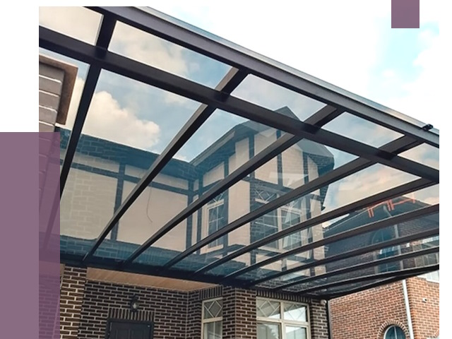 Навесы из поликарбоната в Новомосковске от 8694 руб. под ключ — ПРОЛЁТ-Нвм