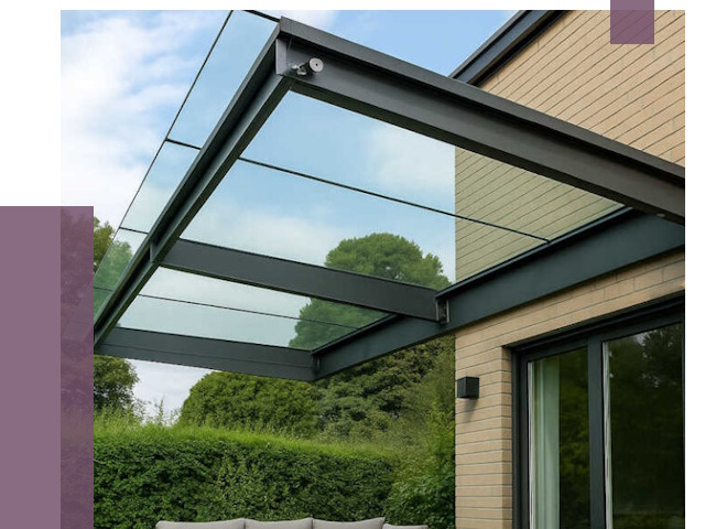 Стеклянные навесы и козырьки в Новомосковске от 12390 руб.