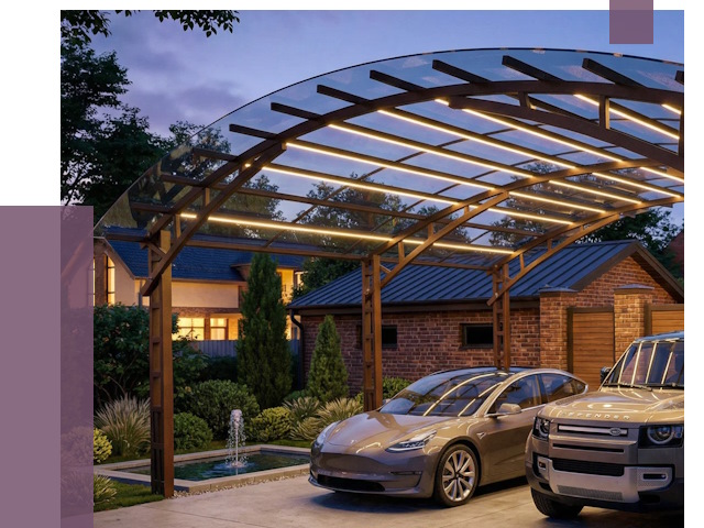 Металлические навесы в Новомосковске от 12803 руб. под ключ — ПРОЛЁТ-Нвм