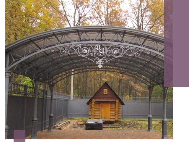 Кованые навесы премиум-класса под заказ в Новомосковске