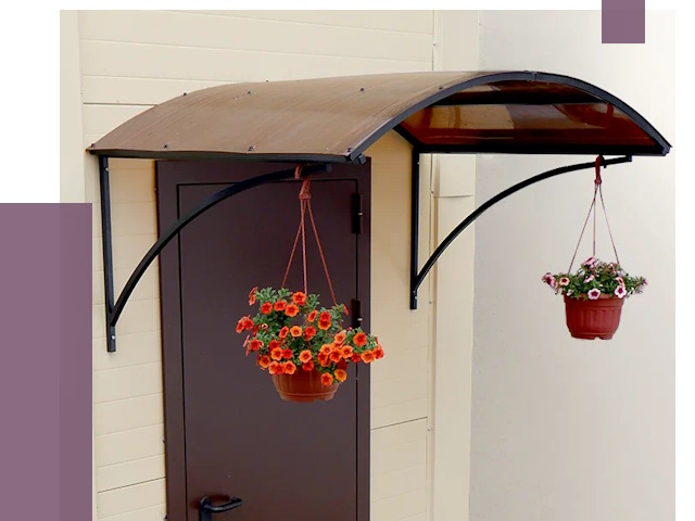 Козырьки над входом в Новомосковске от 14971 руб.  | ПРОЛЁТ-Нвм