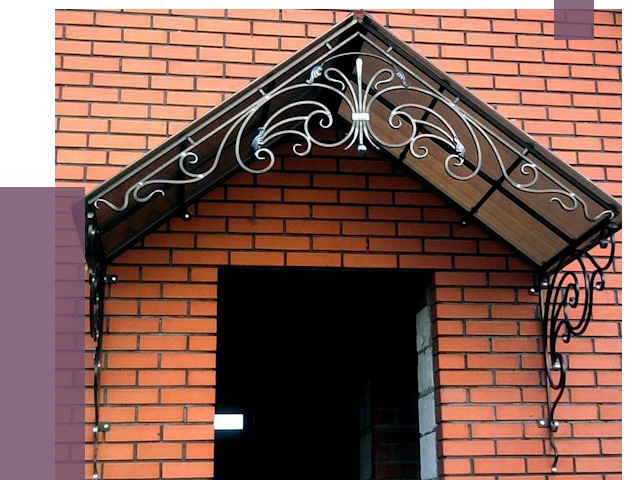 Металлические козырьки в Новомосковске от 10790 руб. 