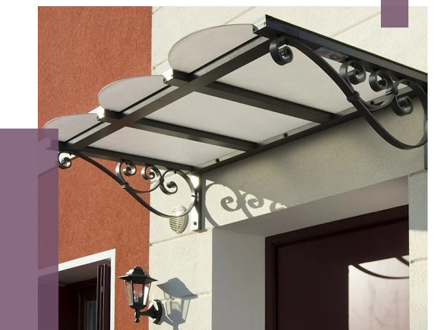 Односкатные козырьки в Новомосковске от 8467 руб.  | ПРОЛЁТ-Нвм