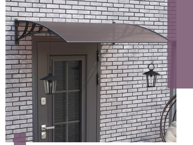 Недорогие козырьки и навесы под ключ в Новомосковске