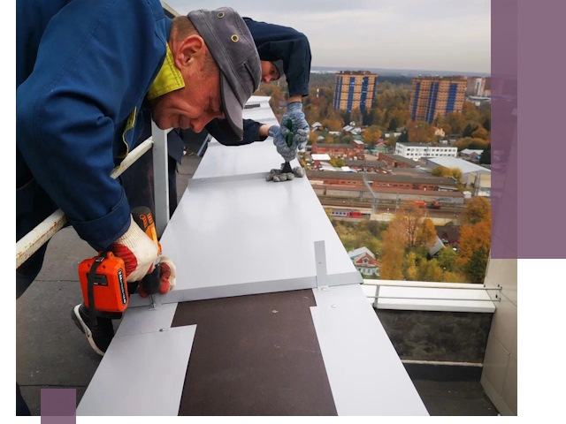 Монтаж парапетов в Новомосковске — установка прочных металлических ограждений