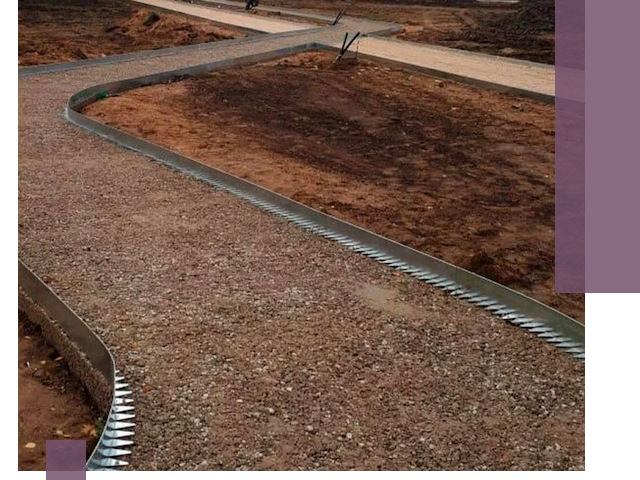 Металлические бордюры под ключ в Новомосковске — изготовление и монтаж