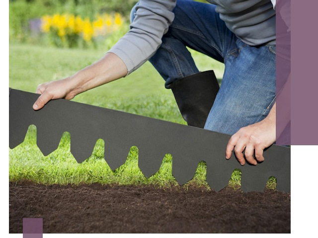 Металлические бордюры для газона в Новомосковске — изготовление и монтаж