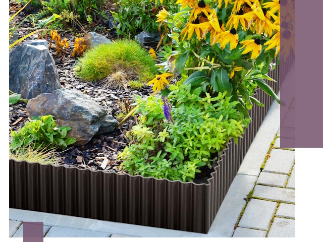 Металлические бордюры для клумб в Новомосковске — производство и монтаж